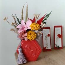 情人節禮物花束注連繩|達摩永生花過年桌盆花 開運小物開幕貓之日