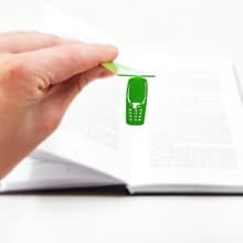 Call Me Later Metal Bookmark – Fun Green Page Marker for Modern Readers