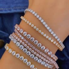 滿鑽閃爍純銀手鍊4mm