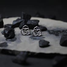 THE SIXTE BASEMENT/手作銀飾/耳飾/羽神夜梟圖騰耳飾