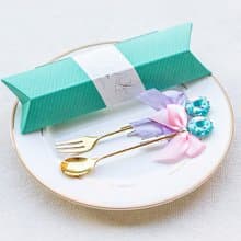 Sweet Love甜甜圈叉子湯匙 (Tiffany盒裝)-禮盒 禮贈品 公關 居家