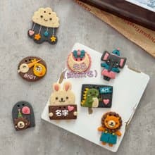 動物小伙伴粉色系-收涎餅乾。S-Cookie原創