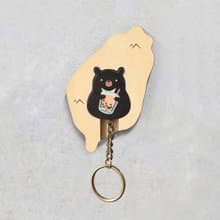 Key House 台灣黑熊撞奶 生日禮物 交換禮物 情人節禮物 鑰匙圈