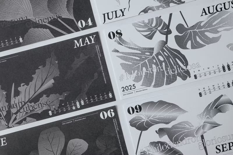 2025觀葉植物桌曆 2025 Calendar Foliage Plants