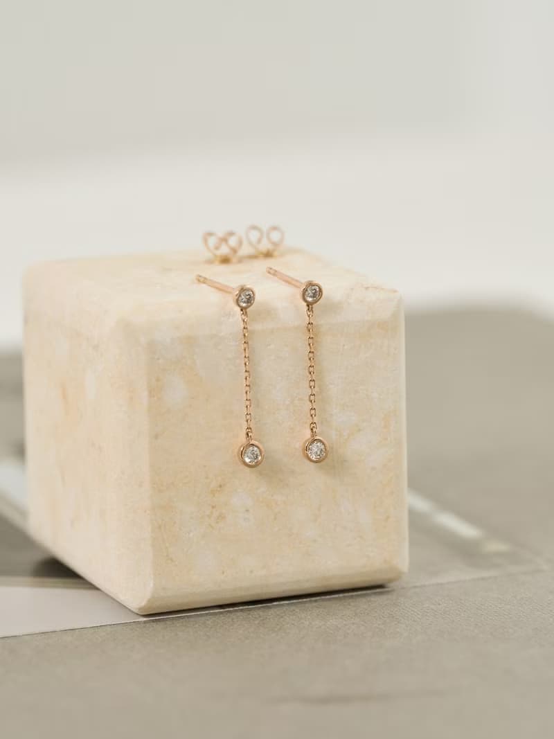 | FLEDGE搖曳耳環 | 18K金 鑽石輕珠寶//聖誕禮物