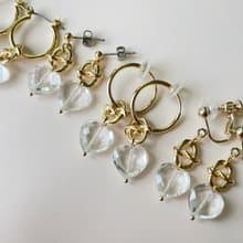 Crystal knot ピアス/イヤリング