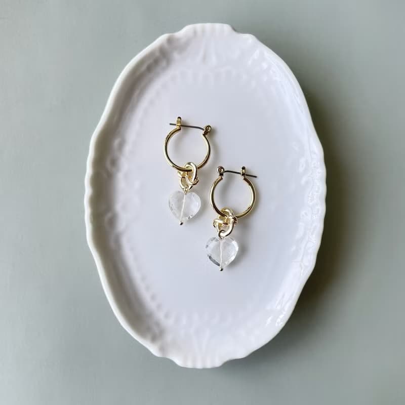 Crystal knot ピアス/イヤリング