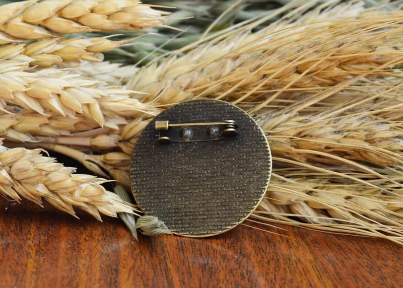 姜貓刺繡胸針十字繡首飾送給寵物愛好者橙色手工製作的生日禮物