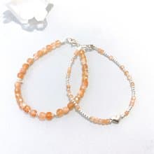 Ops Sunstone silver bracelet - 金太陽石/金草莓晶/純銀/手鍊