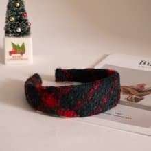 noel tartan check hairband handmade headband