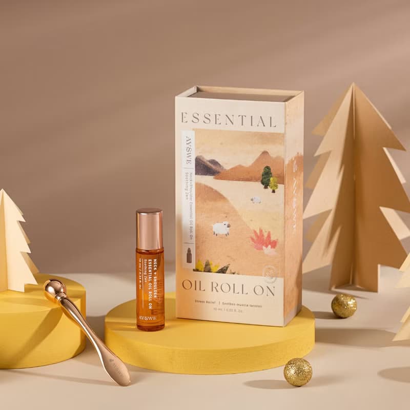 【聖誕禮盒 l 快速出貨】減壓舒緩滾珠精油 附撥提棒 木質調