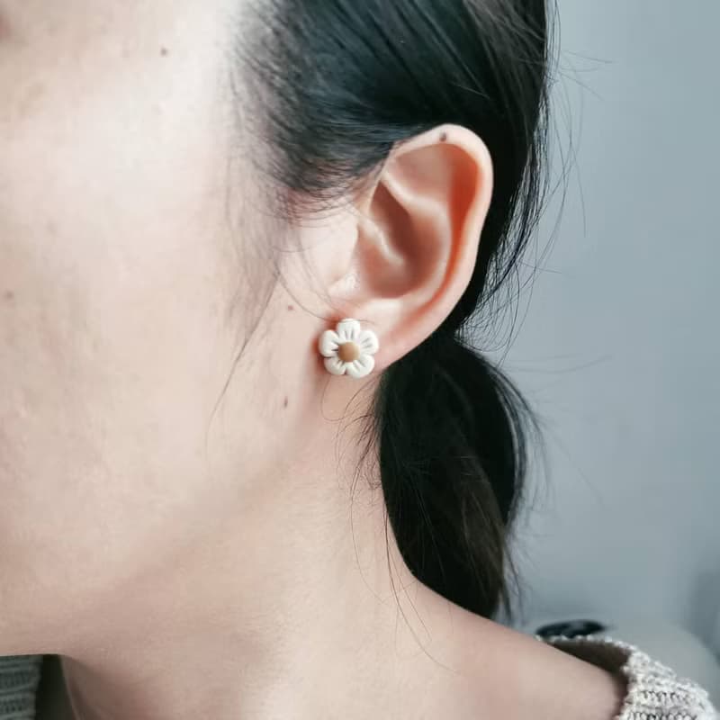 bi birdy //小清新鳥・花・果・山手工軟陶小耳釘
