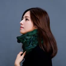 【盲藤手作-川】粗線100%純羊毛編織圍脖/蒼翠