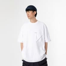 3D Dual-Pocket Tee城市通勤立體輪廓雙層口袋寬松短袖T恤