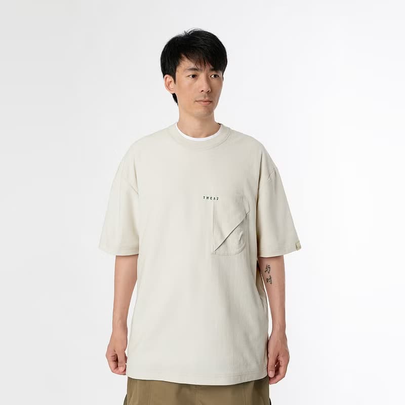 3D Dual-Pocket Tee城市通勤立體輪廓雙層口袋寬松短袖T恤