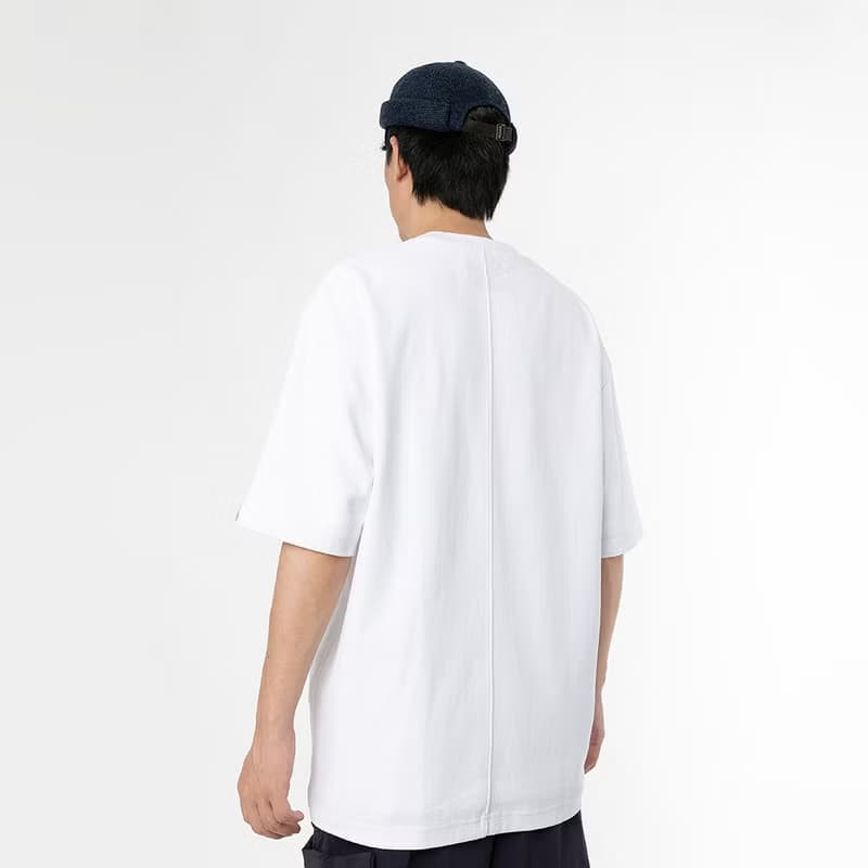 3D Dual-Pocket Tee城市通勤立體輪廓雙層口袋寬松短袖T恤