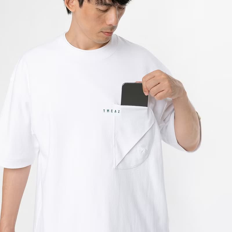 3D Dual-Pocket Tee城市通勤立體輪廓雙層口袋寬松短袖T恤