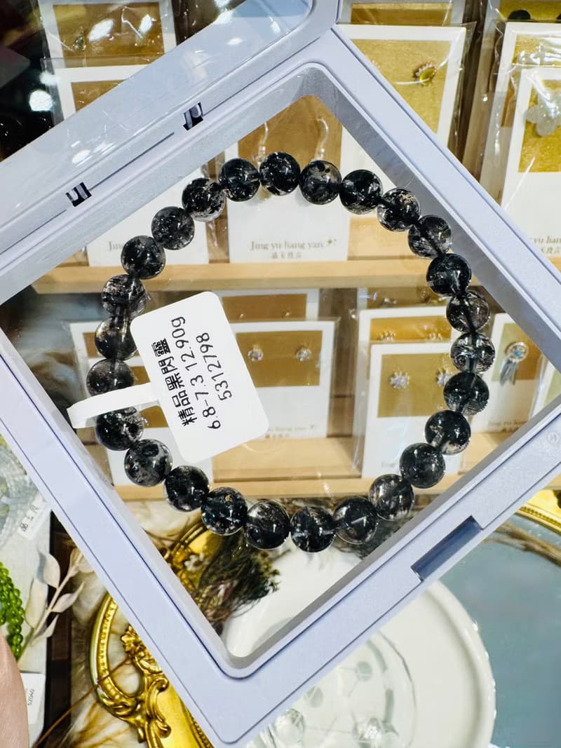 精品油墨晶透體黑武士黑閃靈6.8-7.3mm12.90g淨化消負能量防噩夢