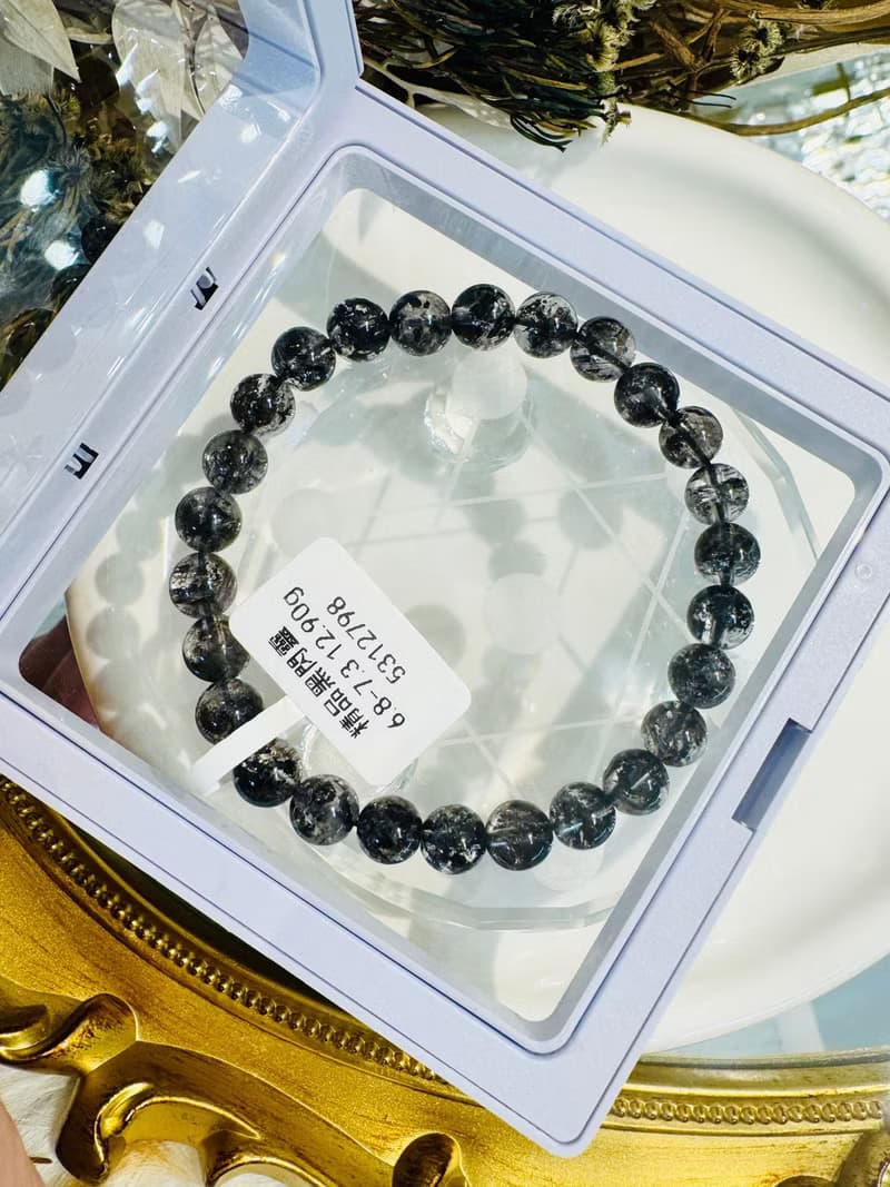 精品油墨晶透體黑武士黑閃靈6.8-7.3mm12.90g淨化消負能量防噩夢