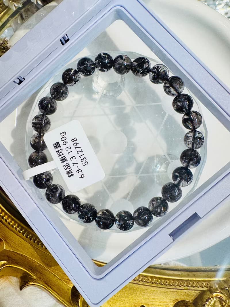 精品油墨晶透體黑武士黑閃靈6.8-7.3mm12.90g淨化消負能量防噩夢