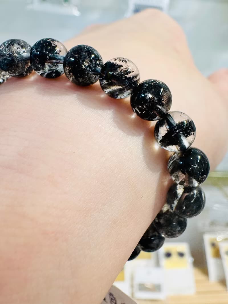 精品油墨晶透體黑武士黑閃靈6.8-7.3mm12.90g淨化消負能量防噩夢