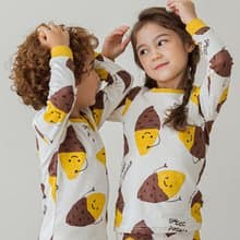 暖呼呼烤番薯-舒棉雲柔衣長袖韓國童裝-K19430