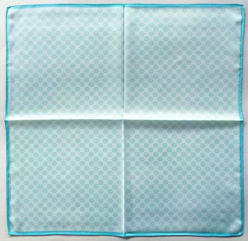 Celine Vintage Handkerchief Logo Monogram Blue 20 x 20 inches