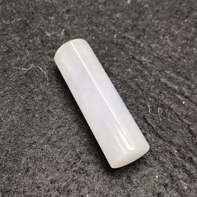 冰種淡紫翡翠圓玉印 | 天然緬甸玉A貨翡翠 | 送禮
