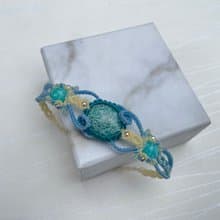 221119 Macrame 南美蠟線 天河石 手鍊