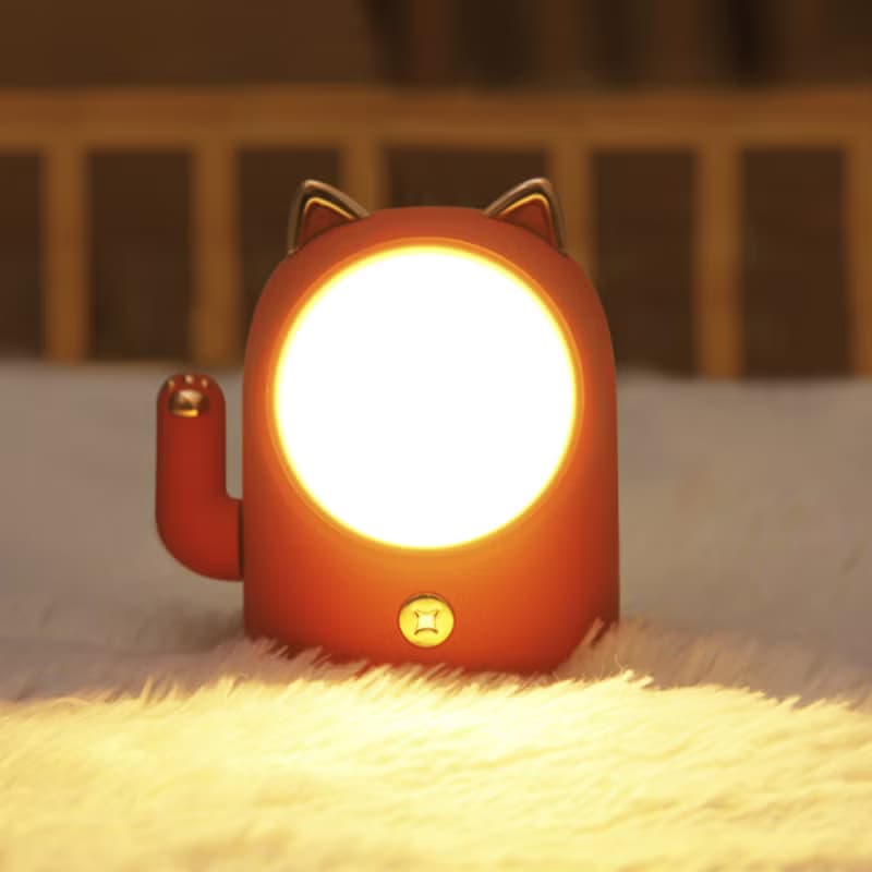 保庇BOBEE 招手招財貓小夜燈 招手發財貓夜燈 - 紅色