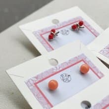 【出清品】天然粉珊瑚 | 純銀耳環 | 孤品 | 快速出貨