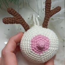 Christmas tree decoration. Breast cancer gifts. Funny Christmas ornament - boob,