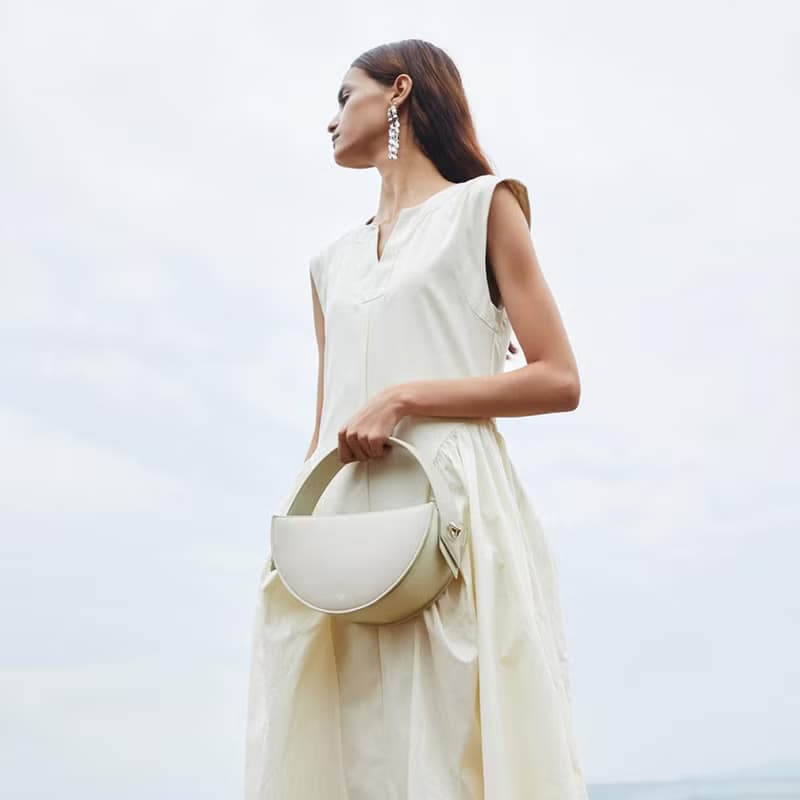 The ONE Corn Leather Bag 玉米基純素皮革手提包 米白色&淺綠色