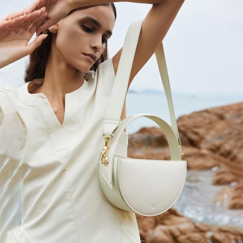 The ONE Corn Leather Bag 玉米基純素皮革手提包 米白色&淺綠色