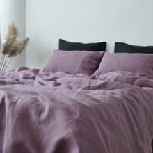 Mauve linen duvet cover / Softened linen / Comforter cover / Quilt cover