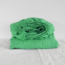 Mint linen fitted sheet / Softened linen bed sheet / Deep pocket