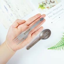 純鈦摺疊餐具組 摺疊湯匙 摺疊叉子 環保餐具