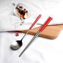 創意六角好筷匙餐具組1組入-中國紅