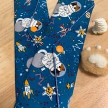 文青風環保純棉筷袋 外太空貓咪 閃耀藍 幸福滿滿 日本 潮物 收