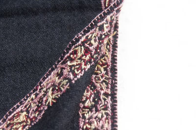 手織圍巾 編織圍巾 保暖毛毯 羊絨毯 刺繡毛毯 喀什米爾Cashmere/羊絨圍巾/純羊毛圍巾披巾/戒指絨披肩-刺繡花朵