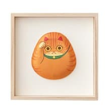 【新年送禮】招財虎斑橘貓緣起招福和紙掛飾 /小國和紙/招財貓