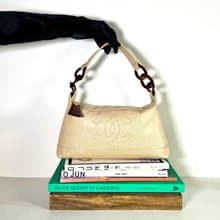 Chanel hobo bag 獨特罕有木質連接手袋啡黃色肩背側背孭包