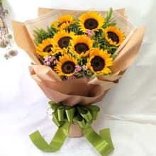 鮮花系列~向日葵花束 精緻花禮 台北市外送自免運費典華優惠券