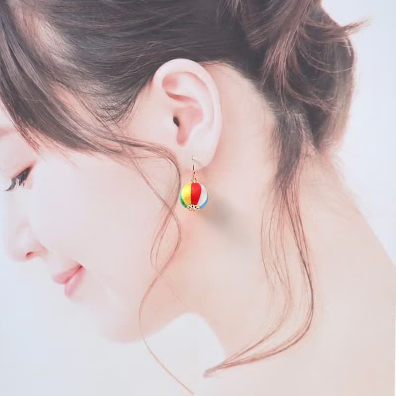 巻き玉【紙風船】ピアスorイヤリング