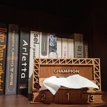 一起為賽事加油【手作 DIY】頒獎台 造型 木質 面紙盒 生日禮物