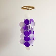 DIY-KIT | Danish Mansion_Violet Circle |Capiz Shell Wind Chime Mobile | #0-455