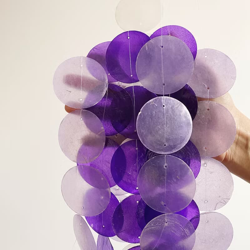 DIY-KIT | Danish Mansion_Violet Circle |Capiz Shell Wind Chime Mobile | #0-455