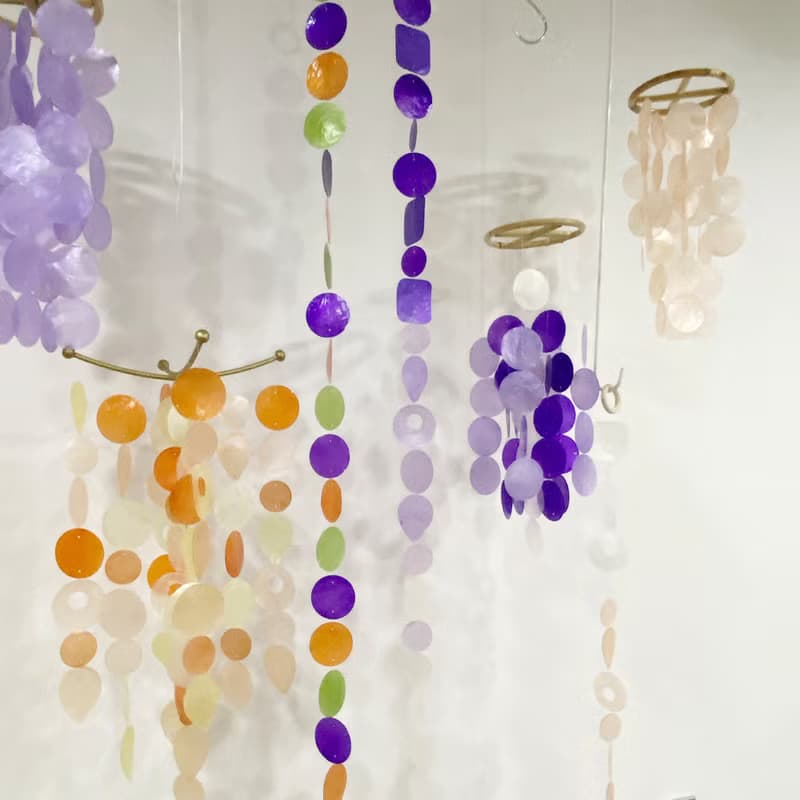 DIY-KIT | Danish Mansion_Violet Circle |Capiz Shell Wind Chime Mobile | #0-455