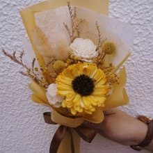 太陽花向日葵花束  附提袋