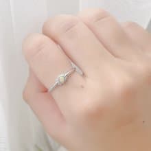 蛋白石925純銀古典風格戒指 可調式戒指